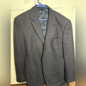 Jos A Bank 100%‎ Wool Sport Coat Blazer Gray Patterned 42L Classic Business Wear